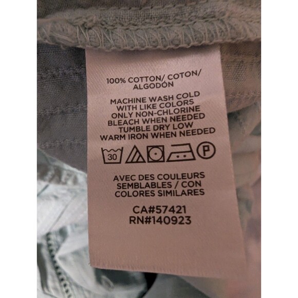 LOFT Women’s Sage Green BluCottagecore Lace Trim Pintuck Button Front Blouse L/p - Picture 11 of 12